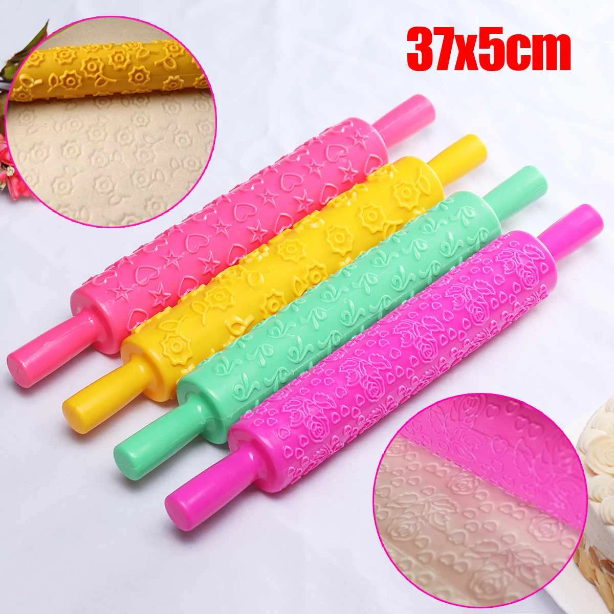 Plastic Pattern Rolling Pin Embossing Rolling Pin Cake Dough Pastry Cookie Roller Crafts for DIY Kitchen Baking Tools
Plastic Pattern Rolling Pin Embossing Rolling Pin Cake Dough Pastry Cookie Roller Crafts for DIY Kitchen Baking Tools
