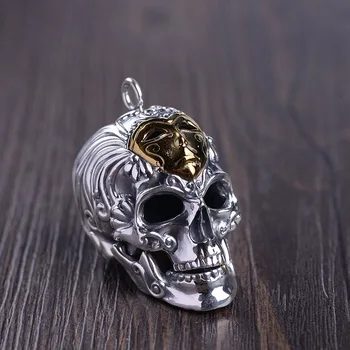 silver restoring ancient ways process men face mask skull pendant can open mouth Thai silver wholesale
silver restoring ancient ways process men face mask skull pendant can open mouth Thai silver wholesale