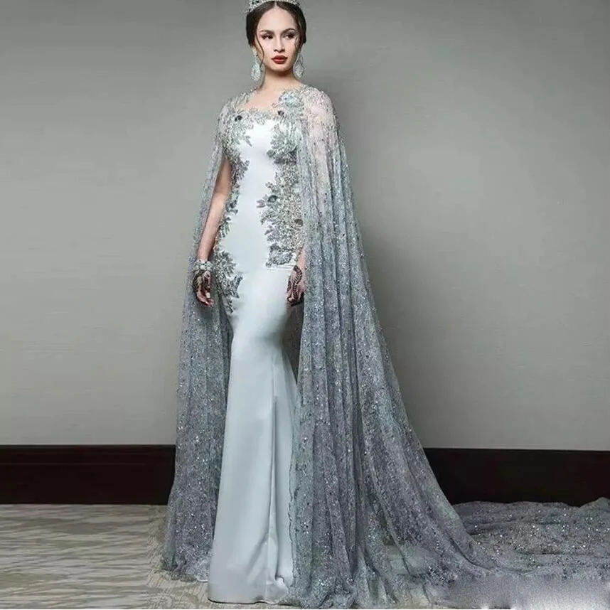 Gorgeous Evening Gowns With Lace Cape Beading Evening Gowns Formal Dresses Appliques a line Custom made robe de soiree
Gorgeous Evening Gowns With Lace Cape Beading Evening Gowns Formal Dresses Appliques a line Custom made robe de soiree