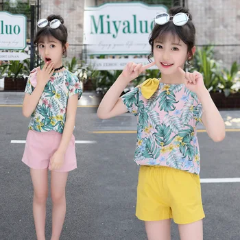 Girls Clothes Summer Clothing Set Fashion O-neck Printed Short Sleeve Two Pieces Suit Clothes For Girls 110-160 High Quality
Girls Clothes Summer Clothing Set Fashion O-neck Printed Short Sleeve Two Pieces Suit Clothes For Girls 110-160 High Quality