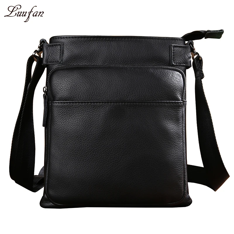 Men's genuine Leather shoulder bag for iPad Black Real leather casual messenger bag Cow leather small business bag free shipping
Men's genuine Leather shoulder bag for iPad Black Real leather casual messenger bag Cow leather small business bag free shipping