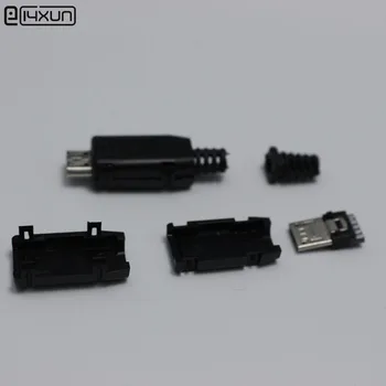 10pcs Micro USB 5 Pin Welding Type 6mm Male Plug Black Charging Connector 4 in 1 Nickel-plated Charger Adaptor for Android
10pcs Micro USB 5 Pin Welding Type 6mm Male Plug Black Charging Connector 4 in 1 Nickel-plated Charger Adaptor for Android