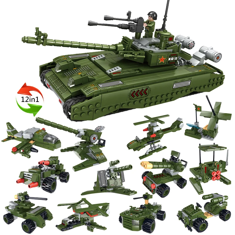 Legoing Military 12 In 1 Set WORLD WAR 2 Camouflage Cannon Tank Fighter Model Building Blocks Toy for Children Military Legoing
Legoing Military 12 In 1 Set WORLD WAR 2 Camouflage Cannon Tank Fighter Model Building Blocks Toy for Children Military Legoing