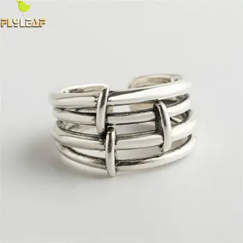 Flyleaf Multi-layer Line Rings For Women Real 925 Sterling Silver High Quality Fine Jewelry Femme Open Ring Simple Vintage
Flyleaf Multi-layer Line Rings For Women Real 925 Sterling Silver High Quality Fine Jewelry Femme Open Ring Simple Vintage