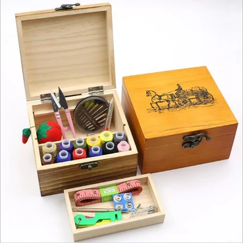Wooden DIY Sewing Box Multi-function Travel Sewing Kit Needle Thread Threader Tape Scissor Storage Bag Sewing Set
Wooden DIY Sewing Box Multi-function Travel Sewing Kit Needle Thread Threader Tape Scissor Storage Bag Sewing Set