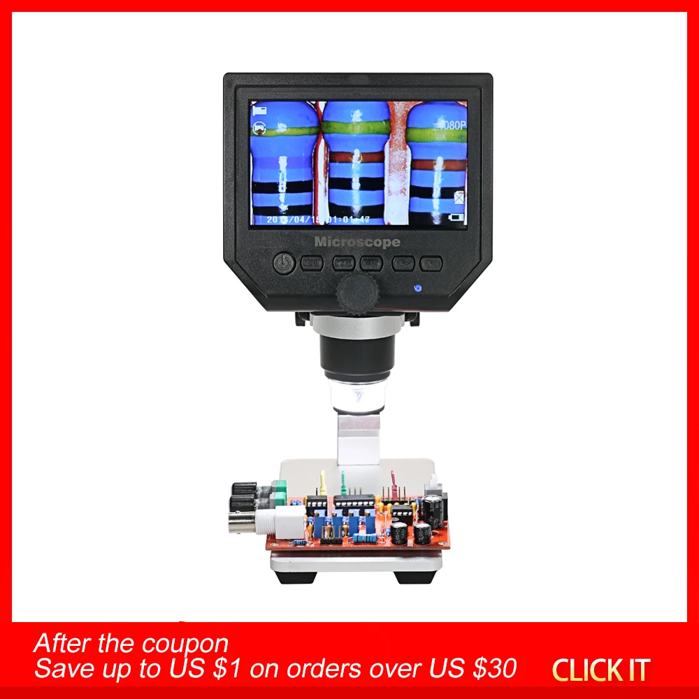 1-600x G600 Digital Microscope 4.3" LCD USB microscopio Video Camera Recorder HD 3.6 Mega Pixel with1080P/720P/VGA Wide Usage
1-600x G600 Digital Microscope 4.3" LCD USB microscopio Video Camera Recorder HD 3.6 Mega Pixel with1080P/720P/VGA Wide Usage