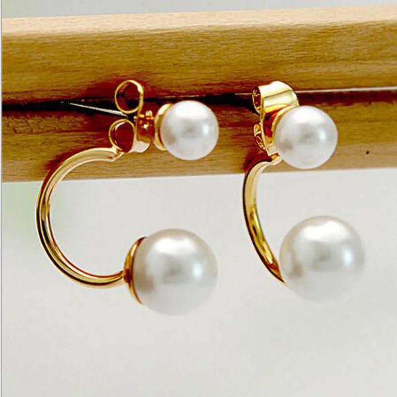 E275 Wholesale High Quality gold/Silver Women Stud Earrings Double Pearl Earrings For Ladies Wedding Jewelry Summer Style
E275 Wholesale High Quality gold/Silver Women Stud Earrings Double Pearl Earrings For Ladies Wedding Jewelry Summer Style