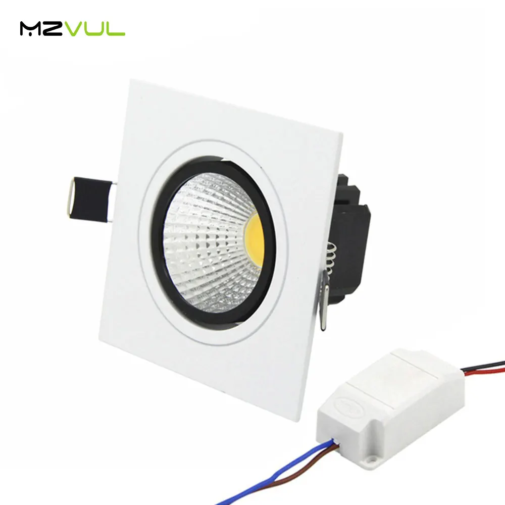 LED COB Downlights Dimmable Square recessed ceiling lamps 7W 9W 12W 15W 110V 220V home use spot lamp for home illumination
LED COB Downlights Dimmable Square recessed ceiling lamps 7W 9W 12W 15W 110V 220V home use spot lamp for home illumination