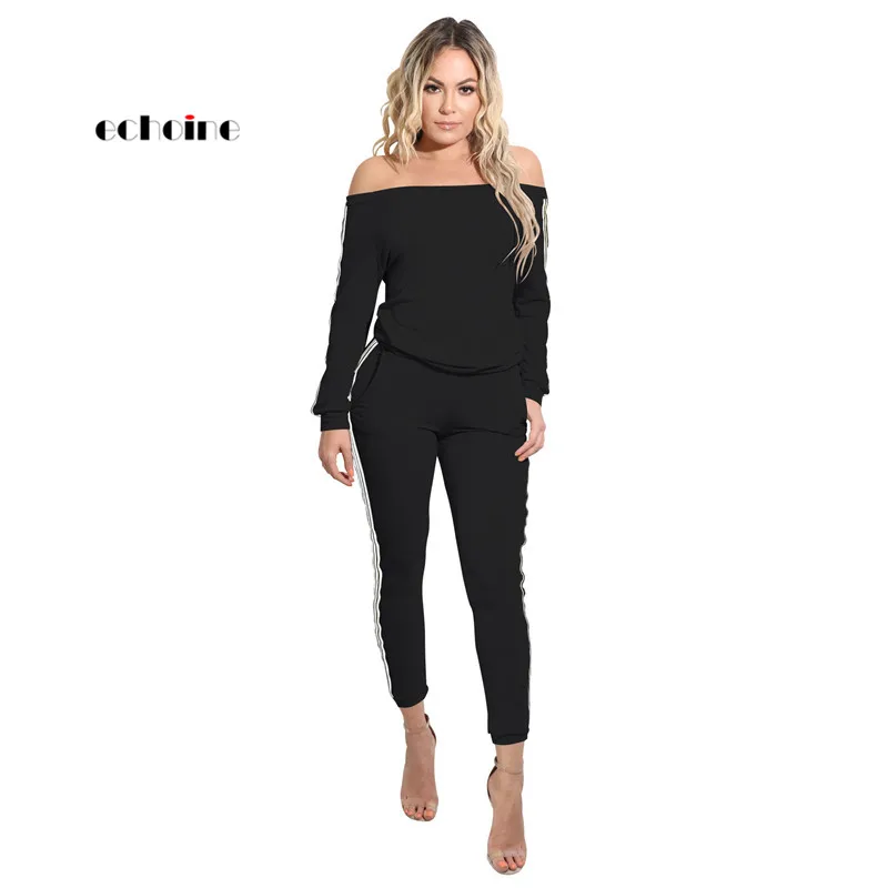 Echoine Women Sexy Jumpsuits Side Stripe Slash Neck Fake 2 Piece Set Off Shoulder Pockets Loose Casual Long Pencil Pants Rompers
Echoine Women Sexy Jumpsuits Side Stripe Slash Neck Fake 2 Piece Set Off Shoulder Pockets Loose Casual Long Pencil Pants Rompers
