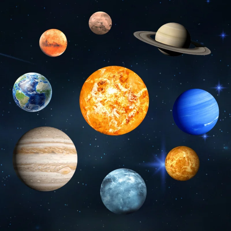 9PCS Wall Stickers Solar System Wall Mural Glowing Planets Wall Decor for Kids Bedroom Living Room
9PCS Wall Stickers Solar System Wall Mural Glowing Planets Wall Decor for Kids Bedroom Living Room