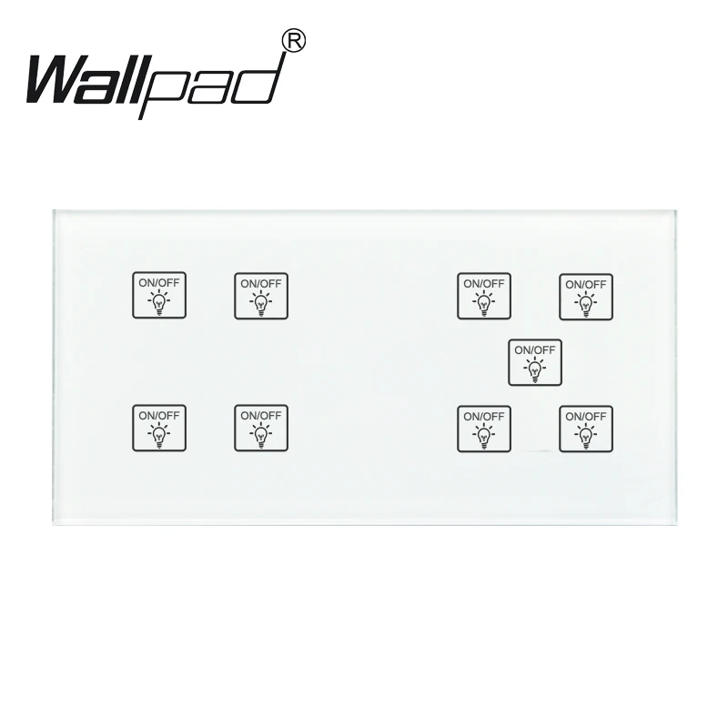 9 Gang 1 Way Switch Wallpad 110-250V 172*86mm Crystal Glass Panel LED Indicator Customize DIY 9 Gang 1 Way Touch Smart Switch
9 Gang 1 Way Switch Wallpad 110-250V 172*86mm Crystal Glass Panel LED Indicator Customize DIY 9 Gang 1 Way Touch Smart Switch