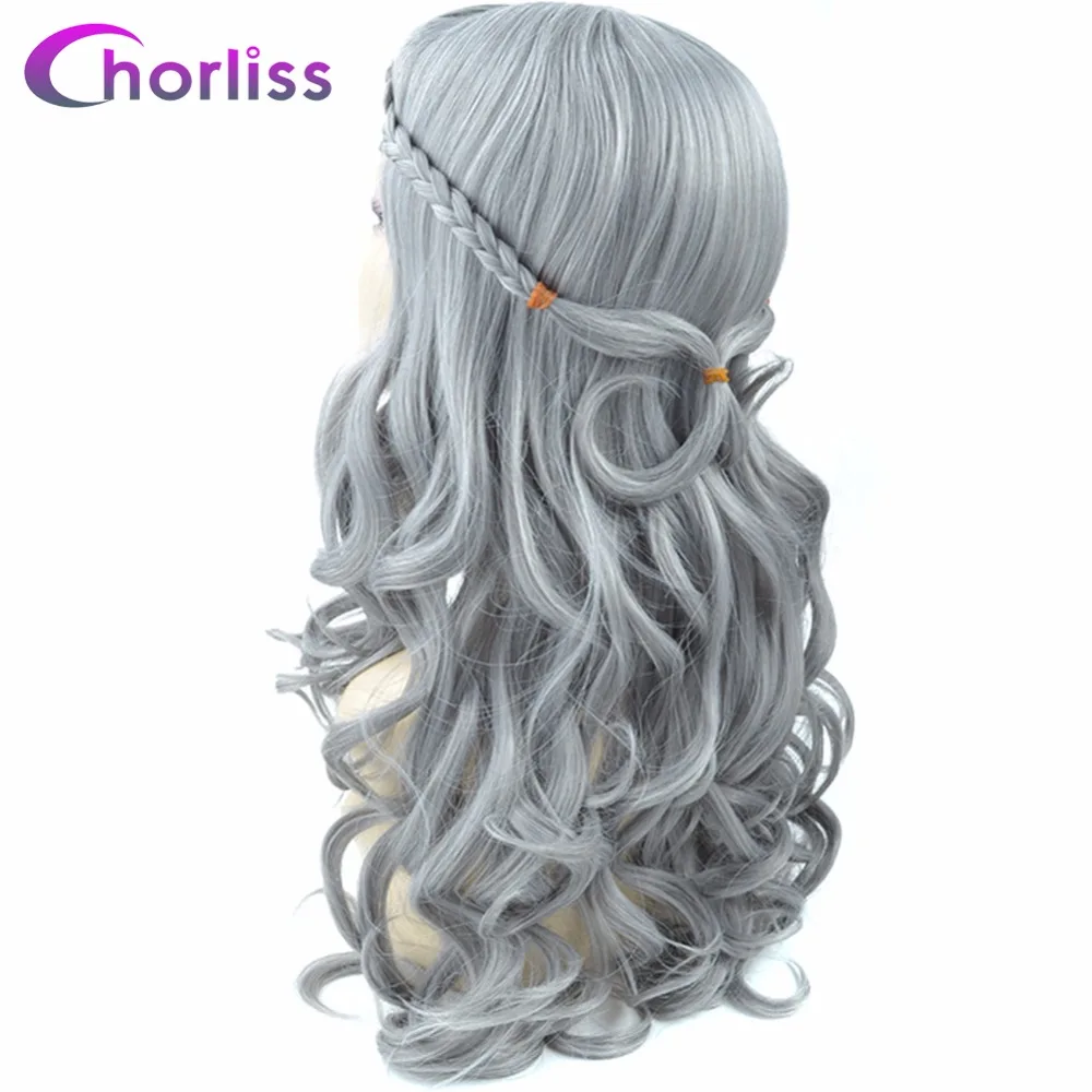 Synthetic Wigs Natural Long Wavy Gray Wigs Chorliss Women's Wigs Ombre Dark Root White Blonde Rainbow Green Wigs Game of Thrones
Synthetic Wigs Natural Long Wavy Gray Wigs Chorliss Women's Wigs Ombre Dark Root White Blonde Rainbow Green Wigs Game of Thrones