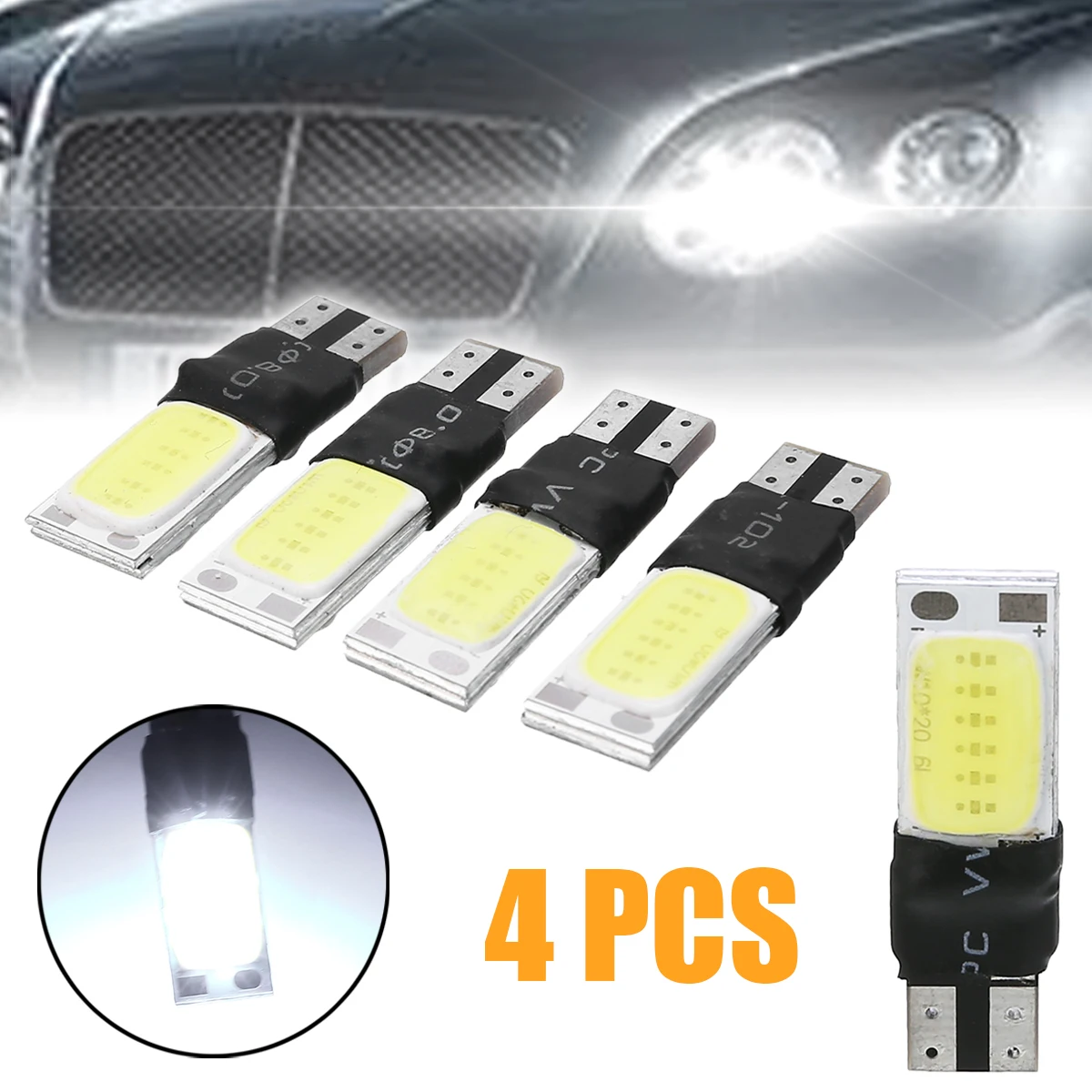 4Pcs/Set T10 White Light Bulb COB 6W W5W 194 168 LED Car Canbus Error Free Side Wedge Light Bulb Auto Tail Turn Signal Lamp
4Pcs/Set T10 White Light Bulb COB 6W W5W 194 168 LED Car Canbus Error Free Side Wedge Light Bulb Auto Tail Turn Signal Lamp