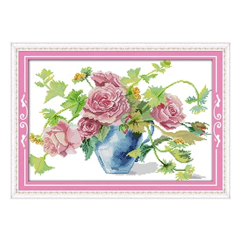 Joy Sunday crossstitch diy romantic Blossom roses vase DMC14CT11CTcottonfabric livingroom hotel home painting factory wholesale
Joy Sunday crossstitch diy romantic Blossom roses vase DMC14CT11CTcottonfabric livingroom hotel home painting factory wholesale
