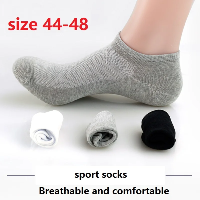Image 10 pairs New 2017 summer Men Cotton Socks Fashion In Tube Socks Male Casual Business Breathable Socks Boy plus size 42 48