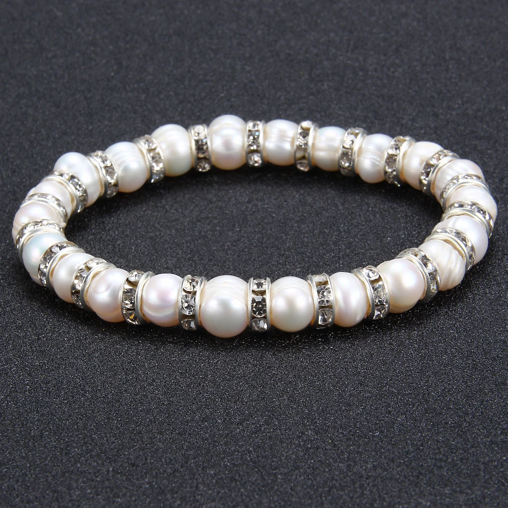 SEVEN GIRLG 8-9mm Freshwater Pearl Bangles charm Bracelet For Women Wedding Fine Jewelry Gift
SEVEN GIRLG 8-9mm Freshwater Pearl Bangles charm Bracelet For Women Wedding Fine Jewelry Gift
