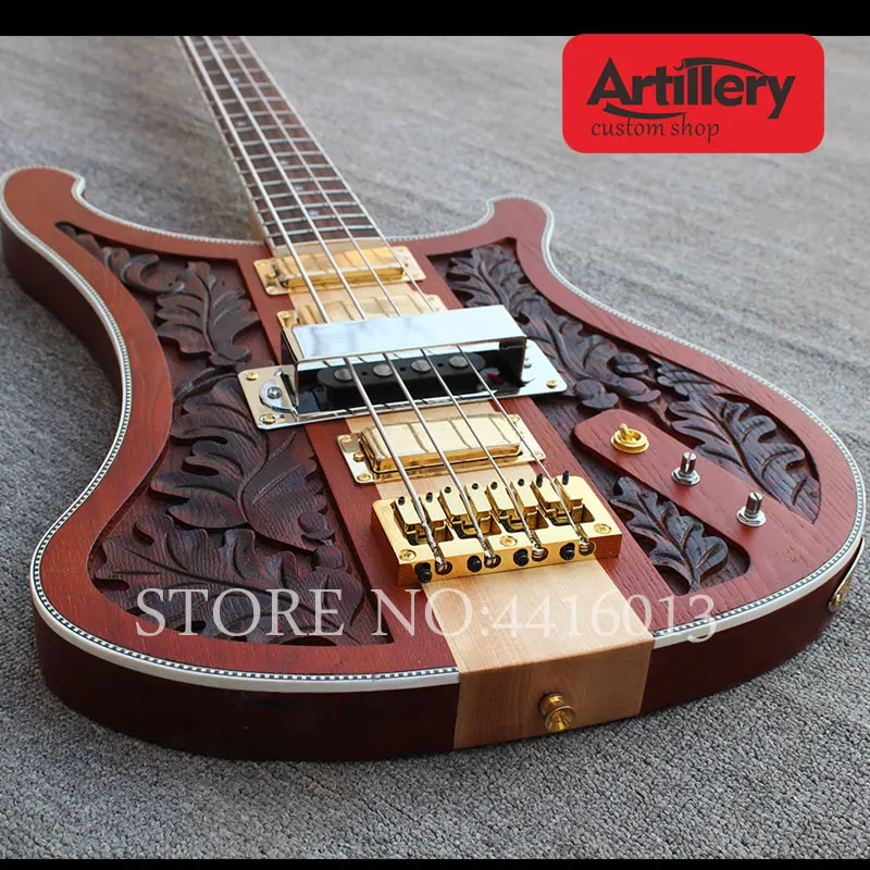 Factory custom Rickenback bass 4 strings Neck through body 5 strings electric bass carve top musical instument shop
Factory custom Rickenback bass 4 strings Neck through body 5 strings electric bass carve top musical instument shop