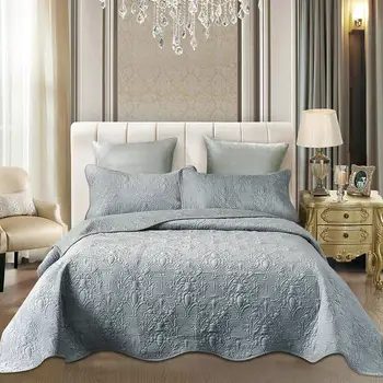 Famvotar Luxury 3 Piece Embroidered Quilted Bedspread Queen Size Damask Pattern Quilted Comforter Solid Color Summer Bedspreads
Famvotar Luxury 3 Piece Embroidered Quilted Bedspread Queen Size Damask Pattern Quilted Comforter Solid Color Summer Bedspreads