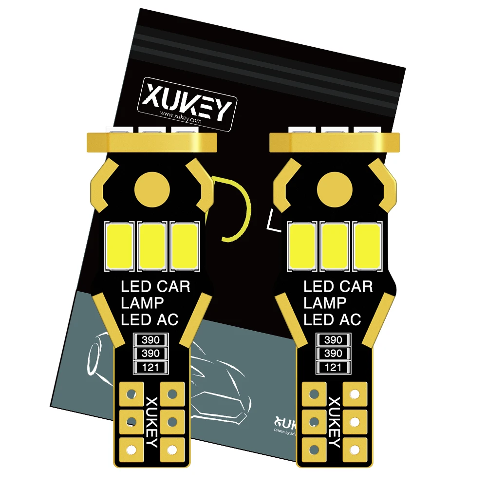 Xukey 2PCS T15 W16W 912 921 955 LED Wedge Bulbs CANbus Car Backup Reverse Lights Tail Lamp Xenon White 5730 9SMD 450Lm 9W 12V
Xukey 2PCS T15 W16W 912 921 955 LED Wedge Bulbs CANbus Car Backup Reverse Lights Tail Lamp Xenon White 5730 9SMD 450Lm 9W 12V
