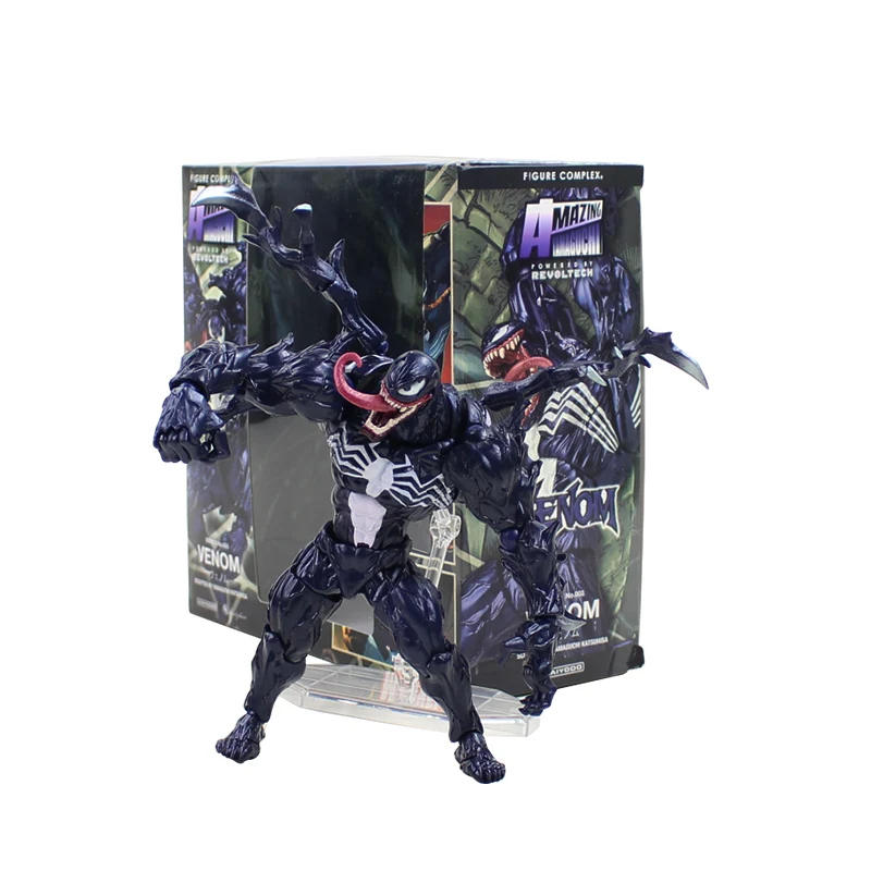 18cm Spider Man Figure Toys Revoltech Spiderman Venom PVC Action Figure The Black Spider Model Toys For Collection
18cm Spider Man Figure Toys Revoltech Spiderman Venom PVC Action Figure The Black Spider Model Toys For Collection