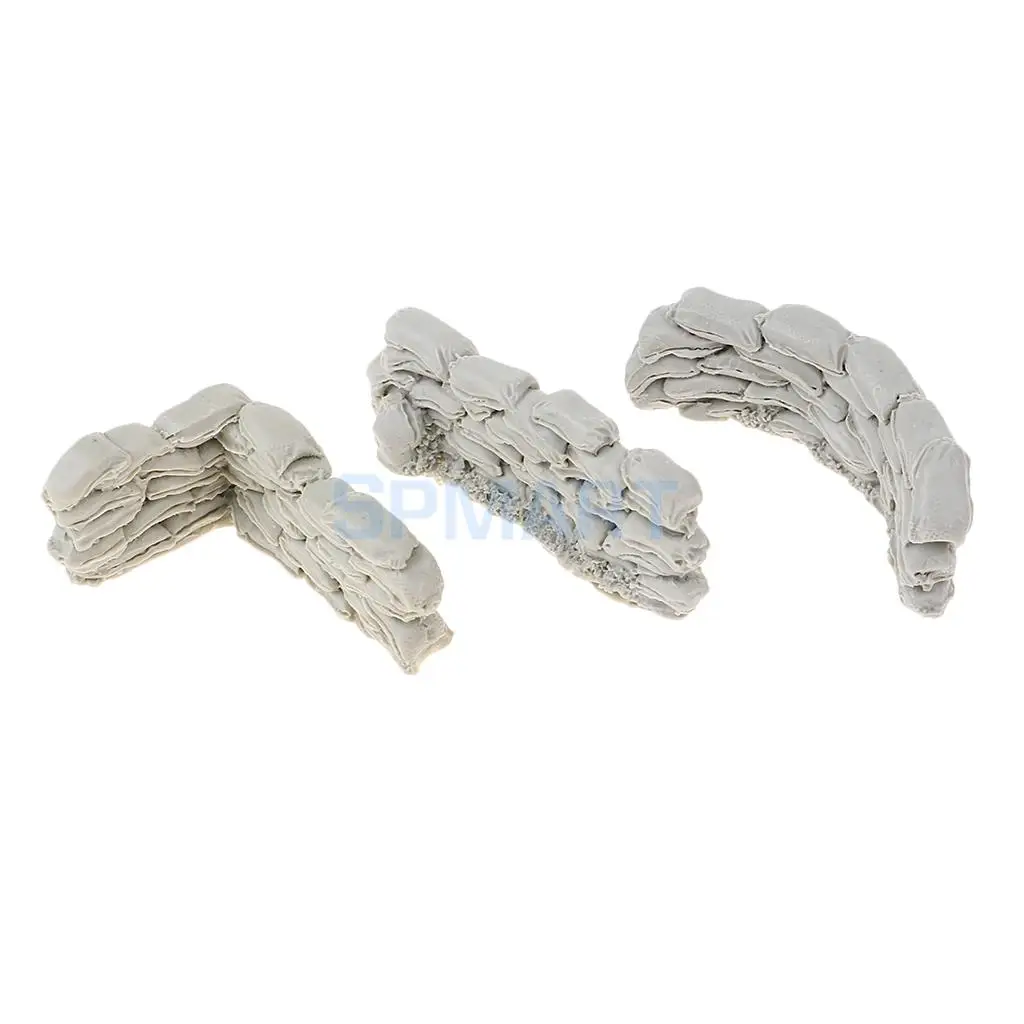 1/35 Scale Resin Millitary Soldier Scenario Accessories Sandbag Walls Combination Resin Kit Sand Model Landscape Scene Toys