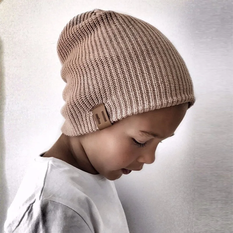 

XDOMI New Arrival Kids Girl Boy Winter Hat Baby Soft Warm Beanie Cap Crochet Elasticity Knit Hats Children Casual Ear Warmer Cap