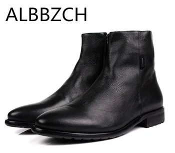 New Men's Chelsea Boots Genuine Leather Pointed Toe Ankle Boots British Trend Work Boots Soft Comfortable High Top Casual Shoes
New Men's Chelsea Boots Genuine Leather Pointed Toe Ankle Boots British Trend Work Boots Soft Comfortable High Top Casual Shoes