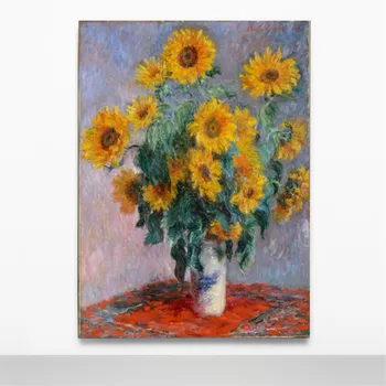 Painting Canvas Abstract Claude Monet Bouquet of Sunflowers Oil Painting Printings Wall Art Picture for Living Room Home Decor 
Painting Canvas Abstract Claude Monet Bouquet of Sunflowers Oil Painting Printings Wall Art Picture for Living Room Home Decor