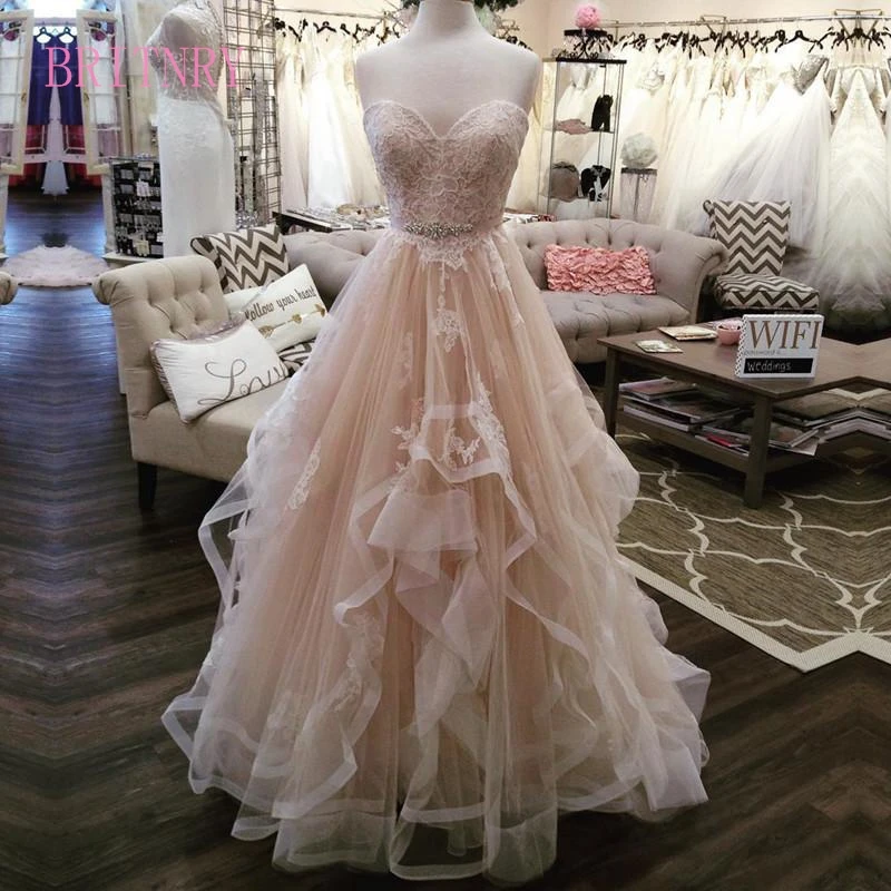 Britnry Новые высокого класса Свадебные и Бальные платья 2018 Vestidos De Noiva Милая Тюль