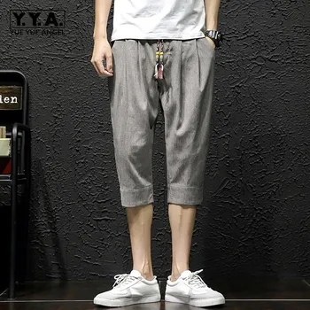 Summer Harajuka Cotton And Linen Mens Calf Length Shorts Drawstring Waist Straight Loose Plus Size Thin Fashion Harem Shorts
Summer Harajuka Cotton And Linen Mens Calf Length Shorts Drawstring Waist Straight Loose Plus Size Thin Fashion Harem Shorts