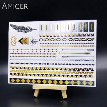 Body Art Temporary Tattoos Gold Flash Metallic Tattoo Arm Sleeves Sticker Henna Women Jewelry Waterproof For Metal chain
Body Art Temporary Tattoos Gold Flash Metallic Tattoo Arm Sleeves Sticker Henna Women Jewelry Waterproof For Metal chain