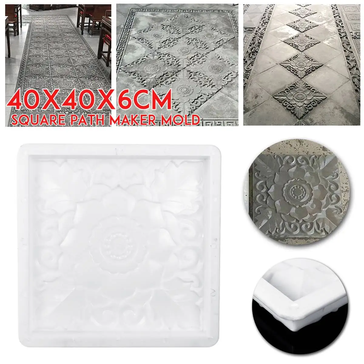 Concrete Mold DIY Plastic Path Maker Forms for Concrete Pavement Paving Cement Brick Stone Road Mould Tool For Garden Decor
Concrete Mold DIY Plastic Path Maker Forms for Concrete Pavement Paving Cement Brick Stone Road Mould Tool For Garden Decor