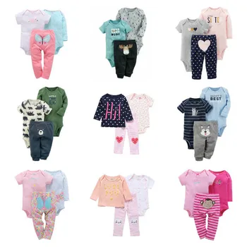 3 PCS Sets Infant Baby Boy Girl Clothes Long sleeve Tops+Short Sleeve Bodysuit+Pants Newborn Bebe Kid Clothing Pajamas Sleepwear 
3 PCS Sets Infant Baby Boy Girl Clothes Long sleeve Tops+Short Sleeve Bodysuit+Pants Newborn Bebe Kid Clothing Pajamas Sleepwear