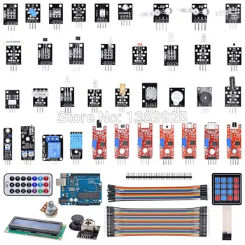WeiKedz New Uno R3 + 37 modules Ar-du-ino Sensor Starter Kit for Ar-du-ino UNO R3 Mega2560 Nano
WeiKedz New Uno R3 + 37 modules Ar-du-ino Sensor Starter Kit for Ar-du-ino UNO R3 Mega2560 Nano