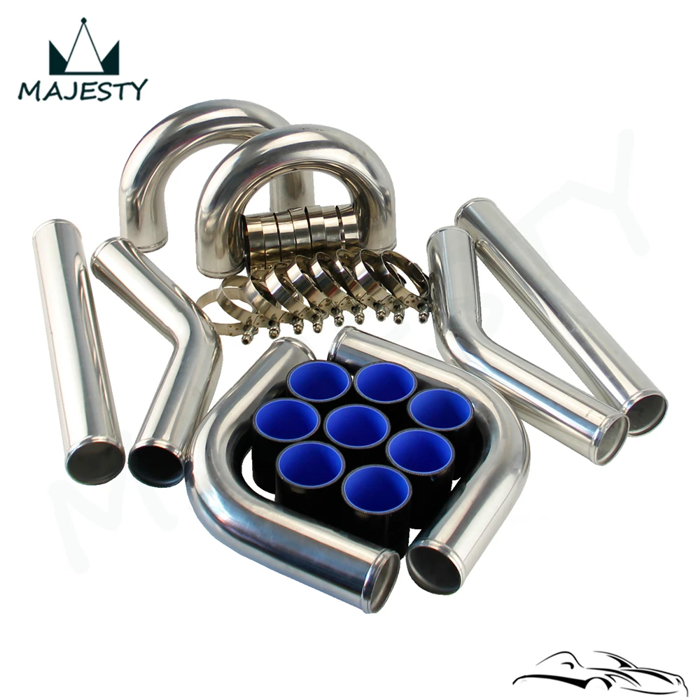 2''51MM Turbo Intercooler Pipe Chrome Aluminum Hose/Tube Piping kits + T-Clamps+Silicone Hose Turbocharged System 3 Colors 
2''51MM Turbo Intercooler Pipe Chrome Aluminum Hose/Tube Piping kits + T-Clamps+Silicone Hose Turbocharged System 3 Colors