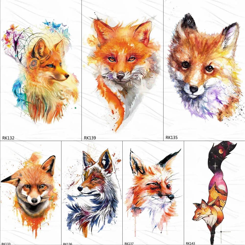 OMMGO Tribal Fox Series Temporary Tattoo Stickers Watercolor Fake Tattoos For Women Men Custom Flash Waterproof Tatoos Body Art
OMMGO Tribal Fox Series Temporary Tattoo Stickers Watercolor Fake Tattoos For Women Men Custom Flash Waterproof Tatoos Body Art