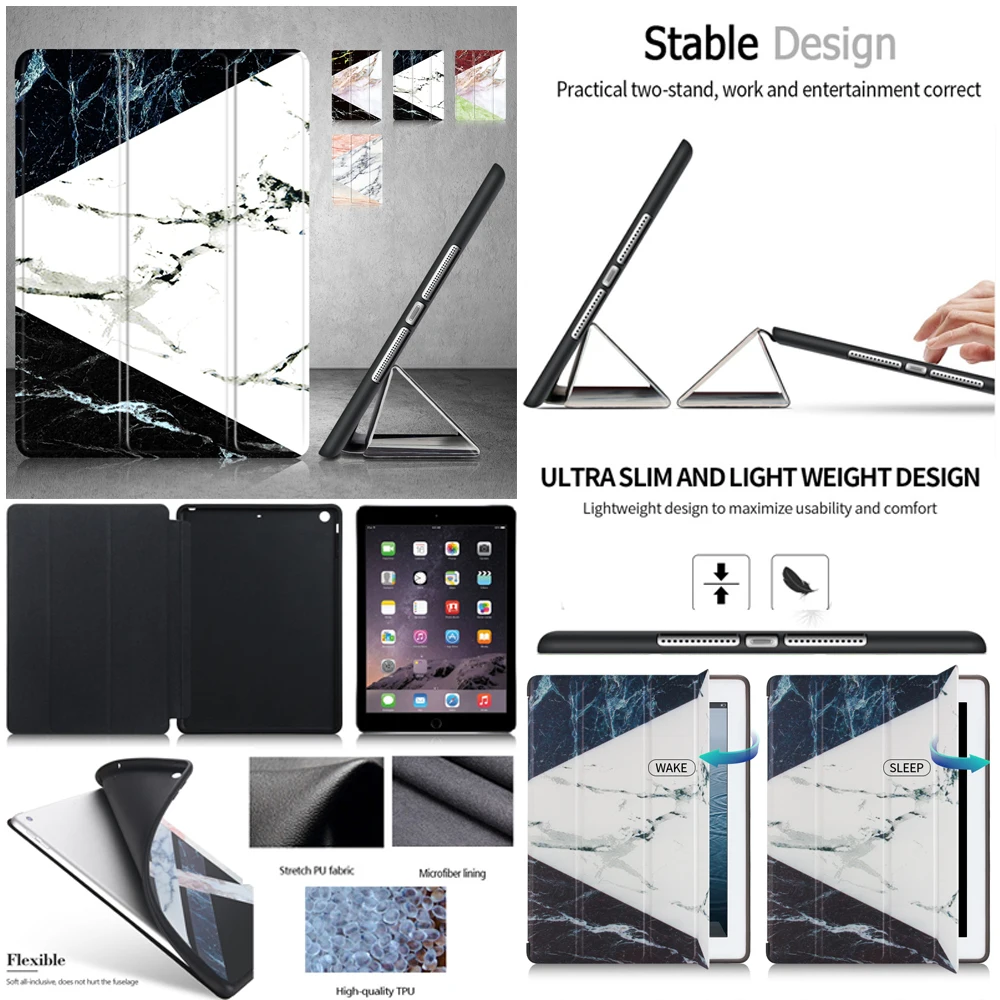 Marble PU Leather Case For iPad Air 1 2 Case Soft TPU Back Protective Skin for Apple iPad 9.7inch Stand Cover Case For iPad 5 6
Marble PU Leather Case For iPad Air 1 2 Case Soft TPU Back Protective Skin for Apple iPad 9.7inch Stand Cover Case For iPad 5 6
