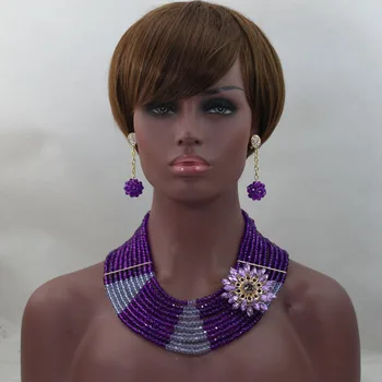 Fashion African Beads Jewelry Sets Purple Crystal Beads Jewelry Set Nigerian Wedding Bridal Necklace Earring Set Free Ship WD241
Fashion African Beads Jewelry Sets Purple Crystal Beads Jewelry Set Nigerian Wedding Bridal Necklace Earring Set Free Ship WD241