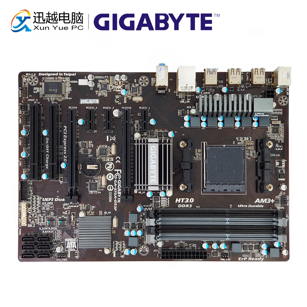 Gigabyte GA-970A-DS3P Desktop Motherboard 970A-DS3P 970 Socket AM3 DDR3 SATA3 USB3.0 ATX
Gigabyte GA-970A-DS3P Desktop Motherboard 970A-DS3P 970 Socket AM3 DDR3 SATA3 USB3.0 ATX