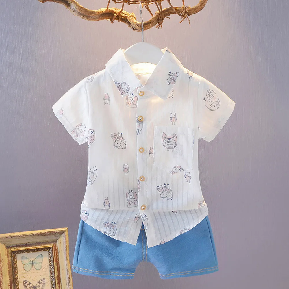Summer Boys Sets Clothes Cotton Children's Gentleman Cartoon Print T-hirt Tops Denim Pants Shorts Outfits Baby Boys Sets HOOLER
Summer Boys Sets Clothes Cotton Children's Gentleman Cartoon Print T-hirt Tops Denim Pants Shorts Outfits Baby Boys Sets HOOLER