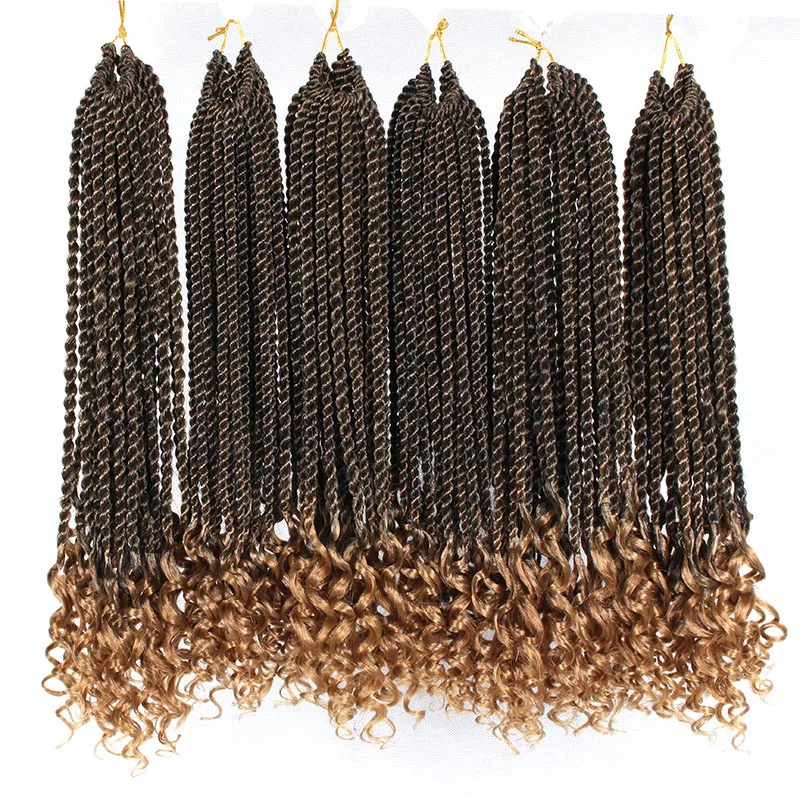 Curly Senegalese Twist Crochet Braiding Synthetic Hair Extension (77)