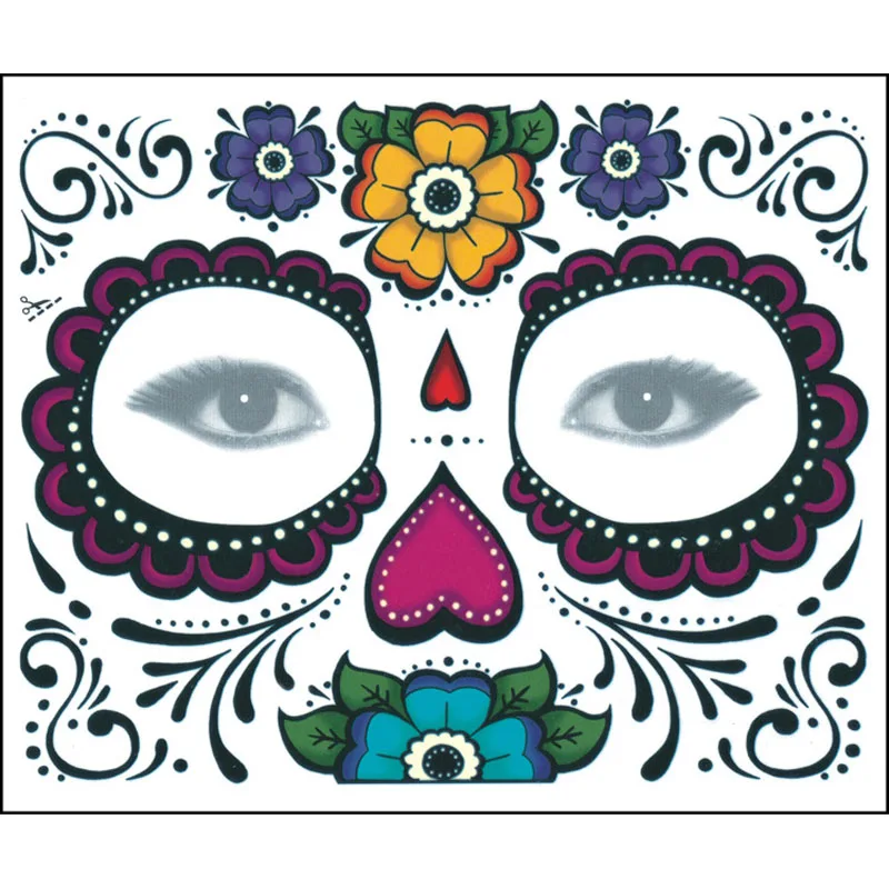 2 Temporary Tattoo Stickers Long Lasting Full Face Mask Waterproof Disposable Makeup Tattoos Sticker For Halloween Party
2 Temporary Tattoo Stickers Long Lasting Full Face Mask Waterproof Disposable Makeup Tattoos Sticker For Halloween Party