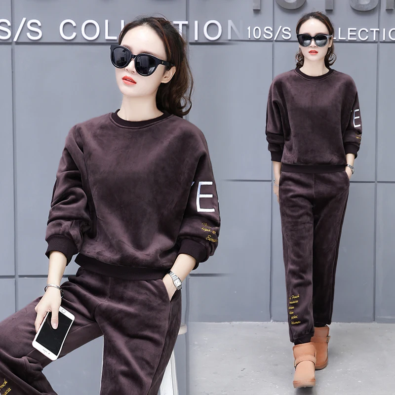 Leisure suits new winter korean fashion women pullovers hoodies sweatshirts pants fleece casual outfit top trousers lady set
Leisure suits new winter korean fashion women pullovers hoodies sweatshirts pants fleece casual outfit top trousers lady set
