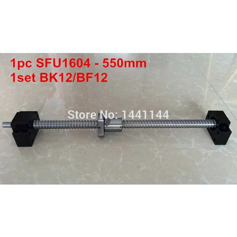 1pc SFU1604 - 550mm Ball screw with BK12/BF12 end machined + 1set BK12/BF12 Support CNC part
1pc SFU1604 - 550mm Ball screw with BK12/BF12 end machined + 1set BK12/BF12 Support CNC part