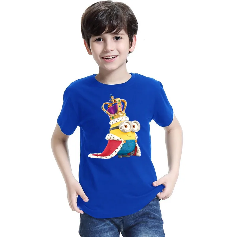 Hot Cartoon Queen King Minions Boys T shirt Kids Girls Cotton Casual Short Sleeve Tees Students Comfortable Tops Brand New 2018
Hot Cartoon Queen King Minions Boys T shirt Kids Girls Cotton Casual Short Sleeve Tees Students Comfortable Tops Brand New 2018
