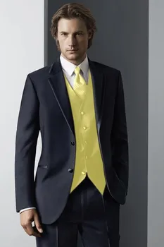 Custom Made Groom Tuxedo Navy Blue Groomsmen Notch Lapel Wedding/Dinner Suits Best Man Bridegroom (Jacket+Pants+Vest)
Custom Made Groom Tuxedo Navy Blue Groomsmen Notch Lapel Wedding/Dinner Suits Best Man Bridegroom (Jacket+Pants+Vest)