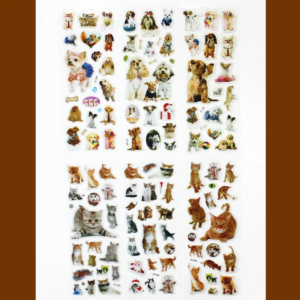 6 Sheets/set Pets Animals cat / dog Bubble Puffy Stickers Kawaii Emoji Reward Kids Children Toys Factory Direct Sales ST02
6 Sheets/set Pets Animals cat / dog Bubble Puffy Stickers Kawaii Emoji Reward Kids Children Toys Factory Direct Sales ST02