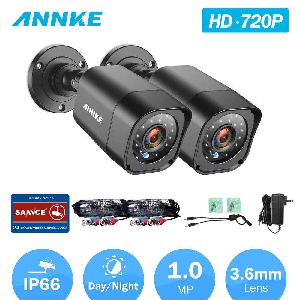 ANNKE 720P CCTV Security Cameras 2PCS 1280*720P 1.0MP waterproof IR outdoor 1500TVL surveillance Camera for home Camera System
ANNKE 720P CCTV Security Cameras 2PCS 1280*720P 1.0MP waterproof IR outdoor 1500TVL surveillance Camera for home Camera System
