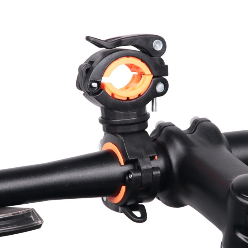 

360 Degree Universal Bicycle Flashlights Clip Stand Handlebar Torch Holder Mount Rotation Cycling Accessories For MTB Road Bike