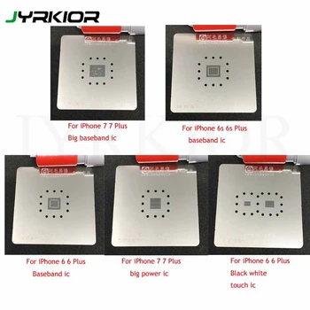 Jyrkior For iPhone 6/6P/6s/6sP/7/7P Black & White Touch IC Baseband IC And Power Management IC Chip BGA Reballing Stencil
Jyrkior For iPhone 6/6P/6s/6sP/7/7P Black & White Touch IC Baseband IC And Power Management IC Chip BGA Reballing Stencil